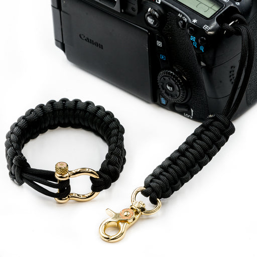 "Black" Camera Strap System Gold Hardware - Osiris & Co.
