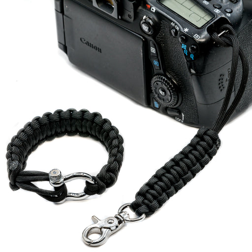 "Black" Camera Strap System Silver Hardware - Osiris & Co.